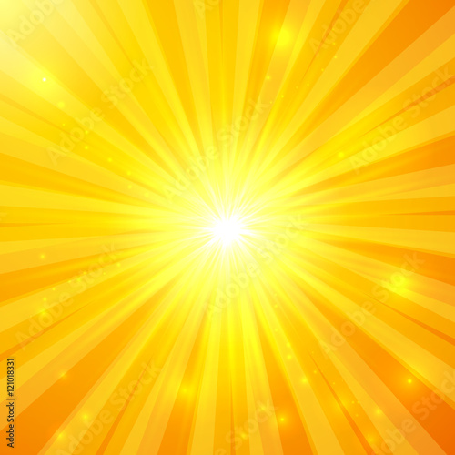 Abstract yellow vector sunny background