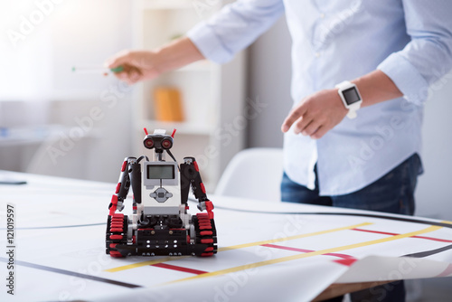 Photos Little robot getting ready to work