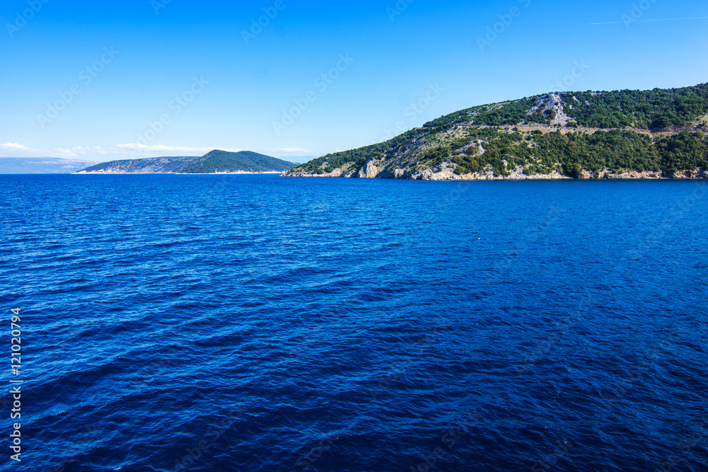 Adriatic sea. Blue water background Adriatic sea. Blue water background