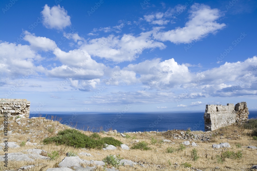 Feraklos castle in Haraki, Rhodes