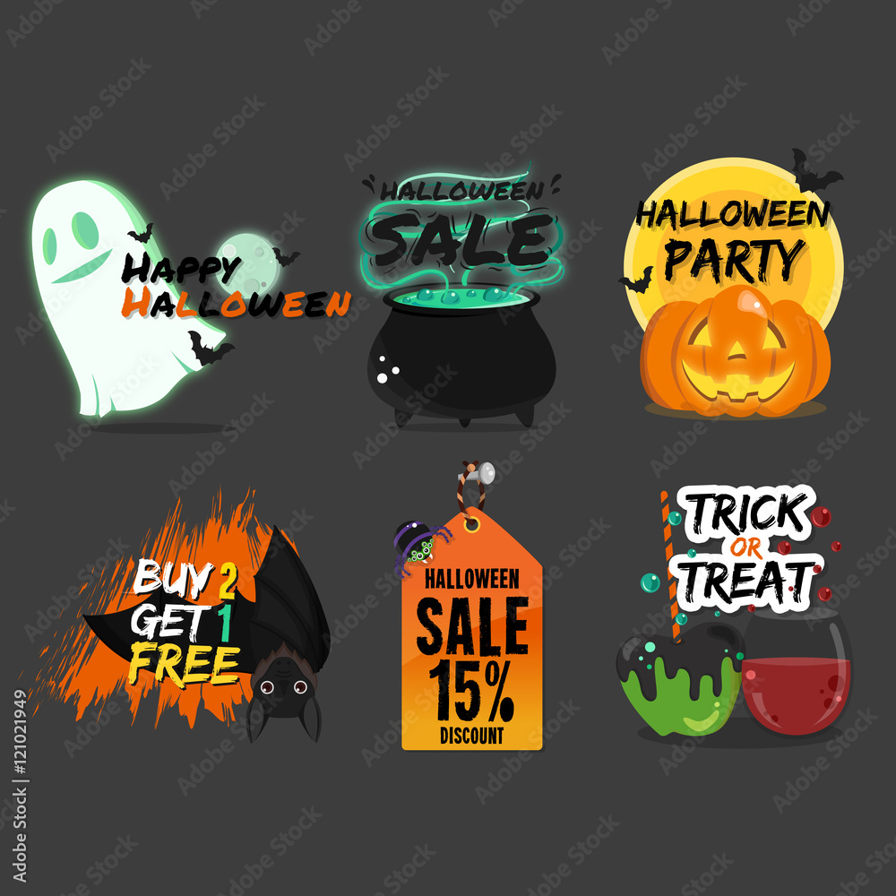 Halloween Tag and Icons set