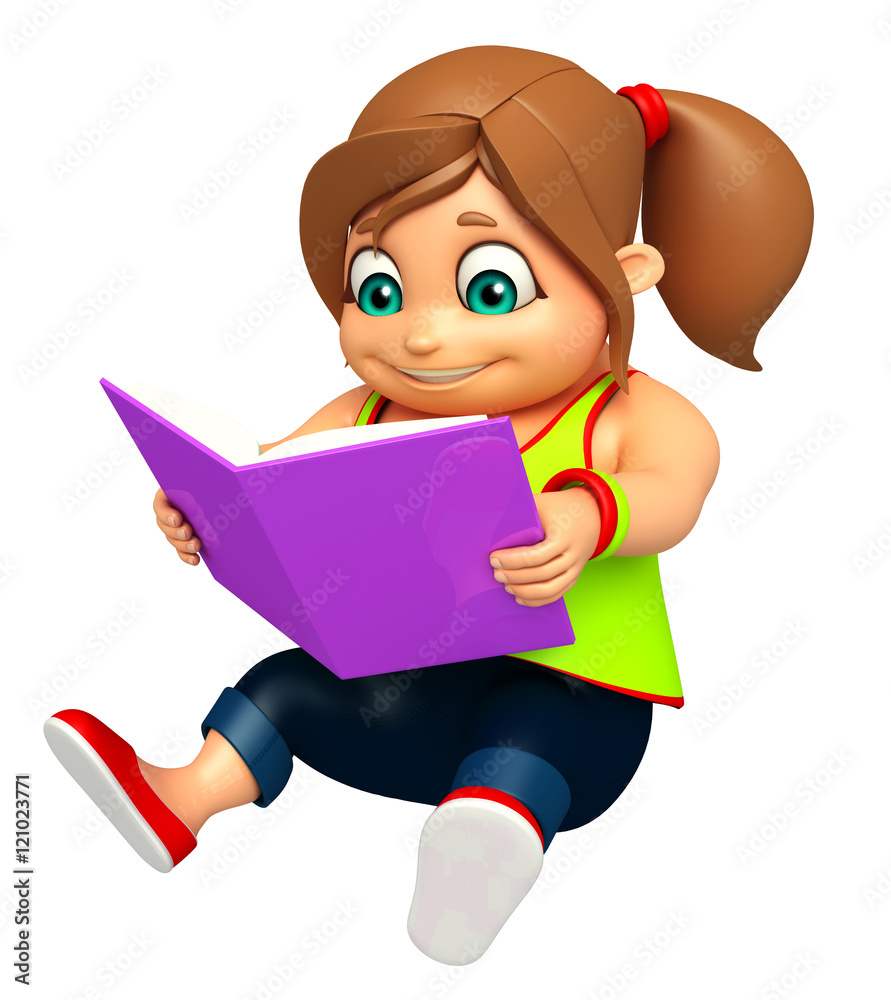 Kid girl with Book Kid girl with Book