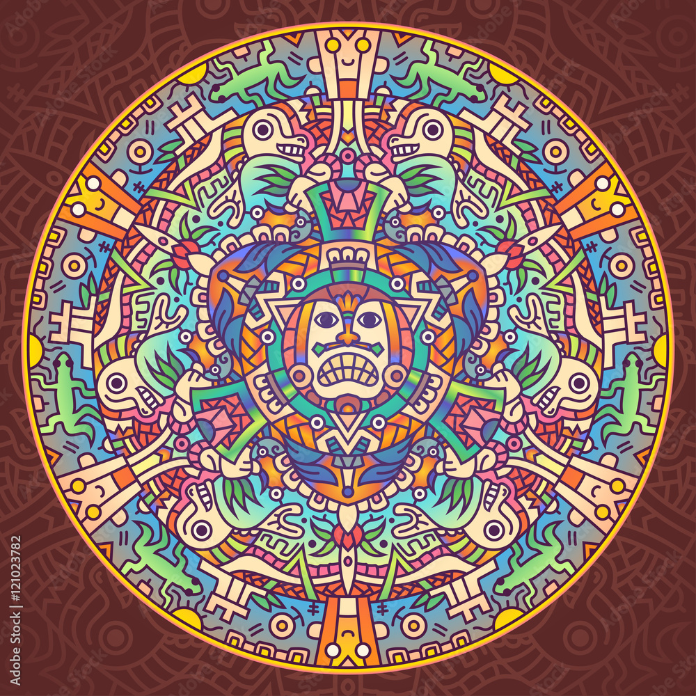 Aztec Ancient Civilization Mandala