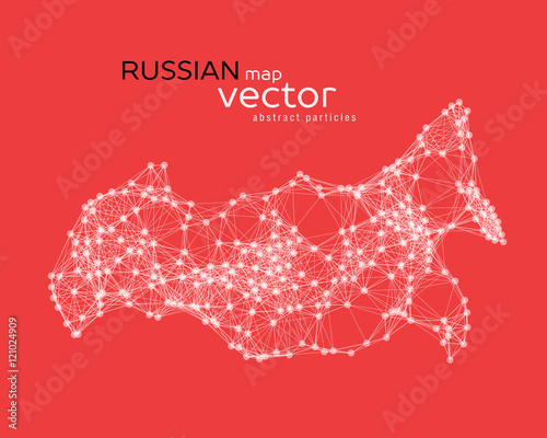Vector abstract illustration of Russian map