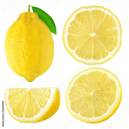 Fototapeta Isolated lemon fruits collection