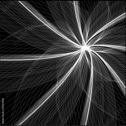 rosace vectorielle en noir et blanc