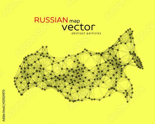 Vector abstract illustration of Russian map