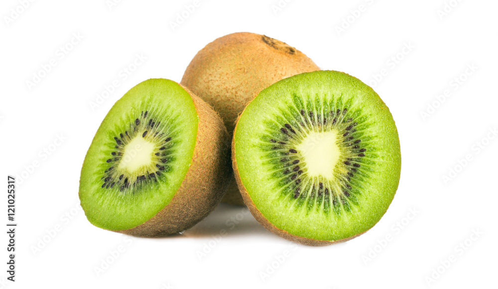 Kiwi slices isolated on white background Kiwi slices isolated on white background