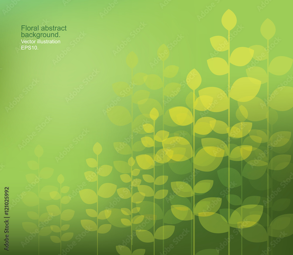 Abstract green floral background. Vector illustration. Abstract green floral background. Vector illustration.
