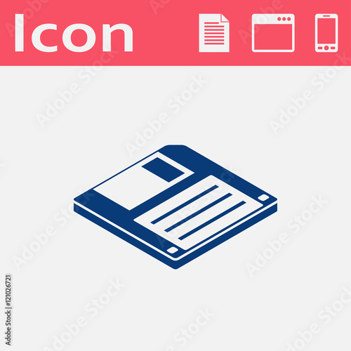 diskette save isometric 3d icon