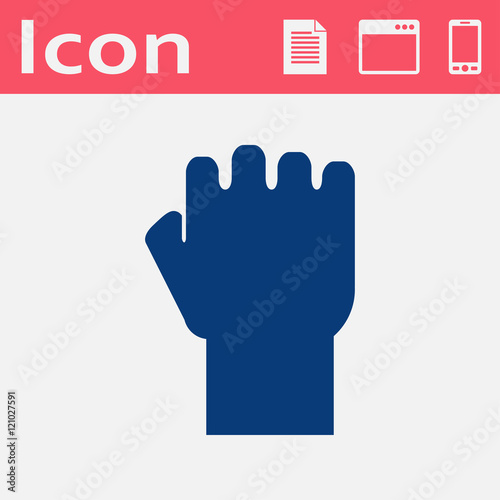 fist vector flat icon