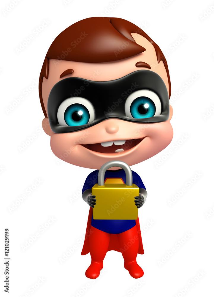 cute superbaby with Lock