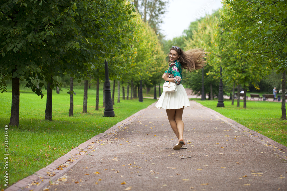 Fototapeta premium Young brunette woman