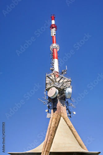 PTT tower on Kitzbuhel mountain, Austrian Alps photo