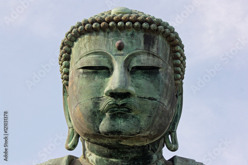 Fotografie Tête du Grand Bouddha à Kamakura, Japon