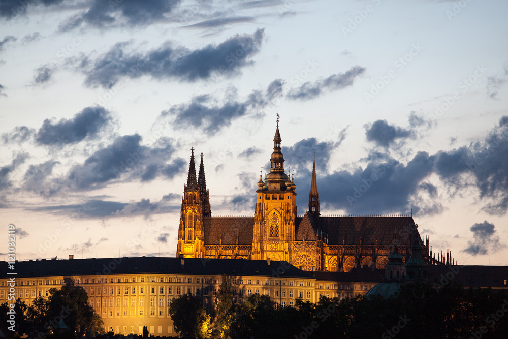 View of Saint  Vitus Cathedral, Prague, Czech Republic
