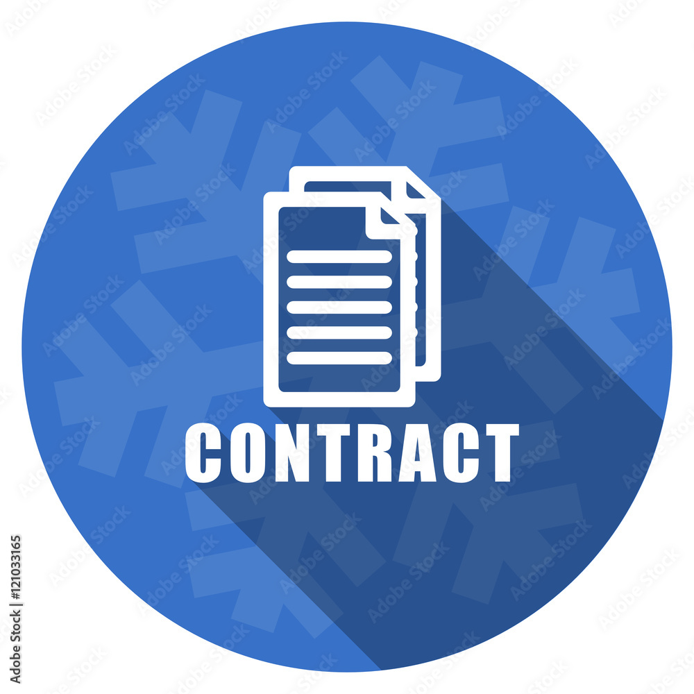 contract blue flat design christmas winter web icon with snowflake contract blue flat design christmas winter web icon with snowflake