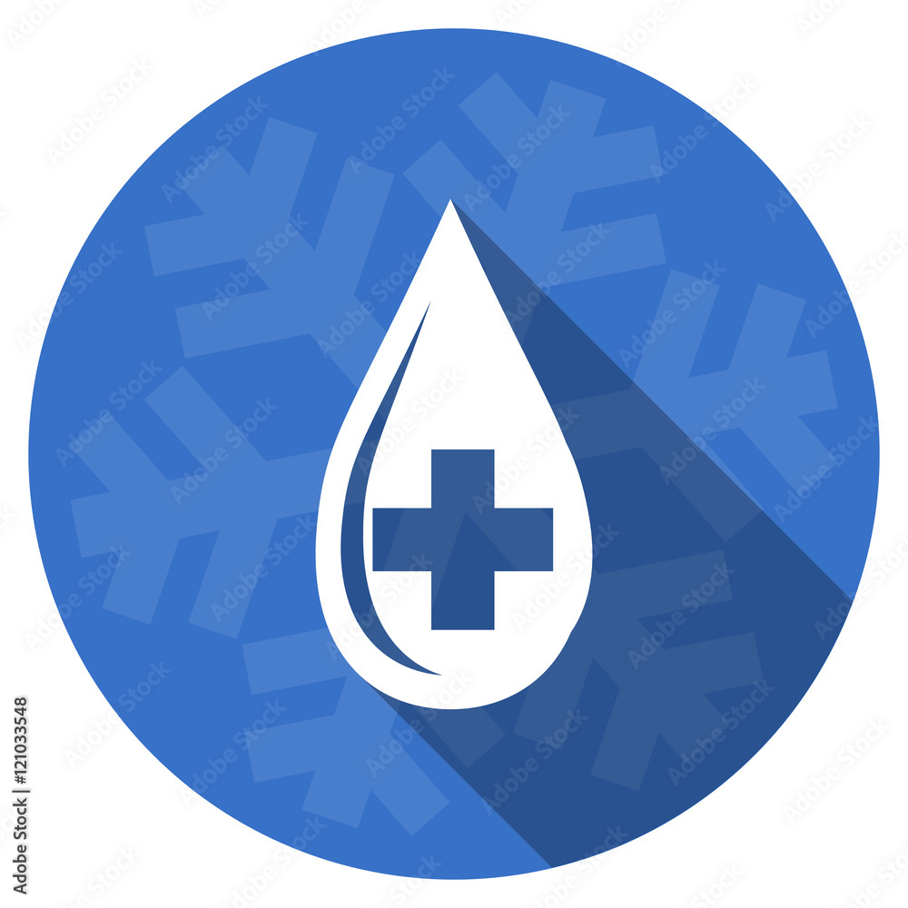 blood blue flat design christmas winter web icon with snowflake blood blue flat design christmas winter web icon with snowflake