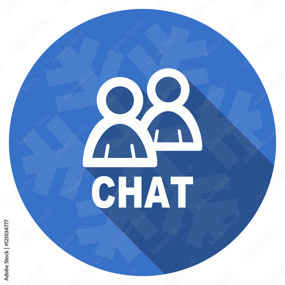 chat blue flat design christmas winter web icon with snowflake chat blue flat design christmas winter web icon with snowflake