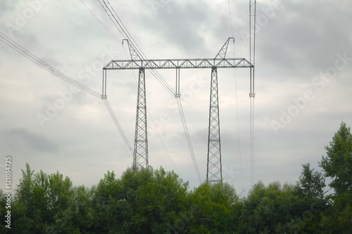 High voltage line photo