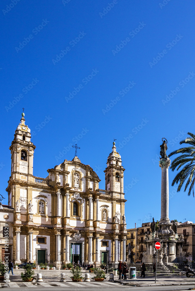 Italy. Palermo catholic church, Sicily,