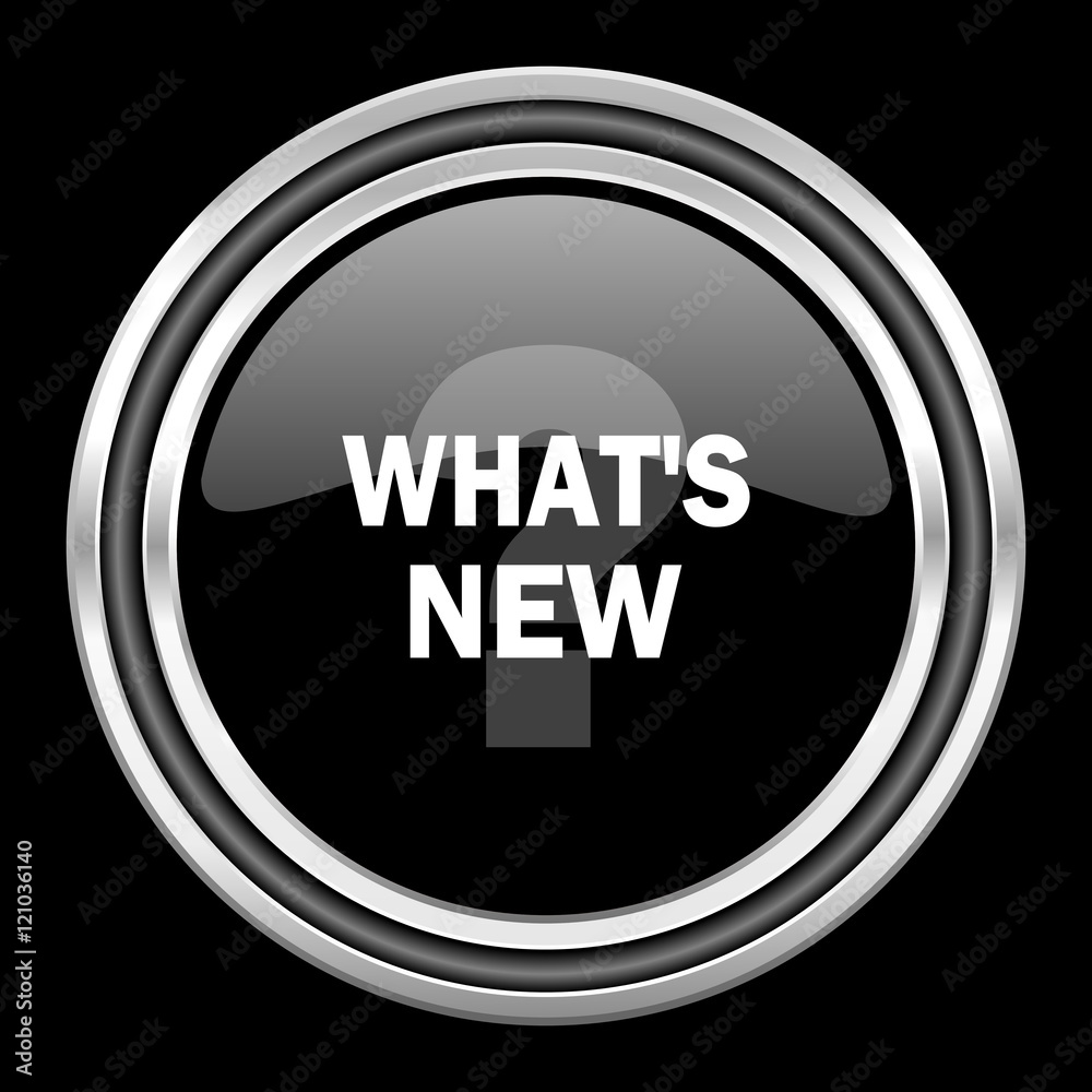 new silver chrome metallic round web icon on black background new silver chrome metallic round web icon on black background