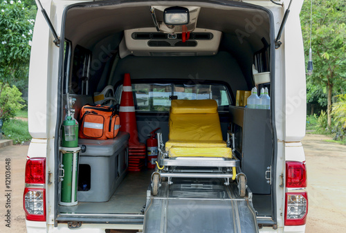 Ambulance and equipment views from inside