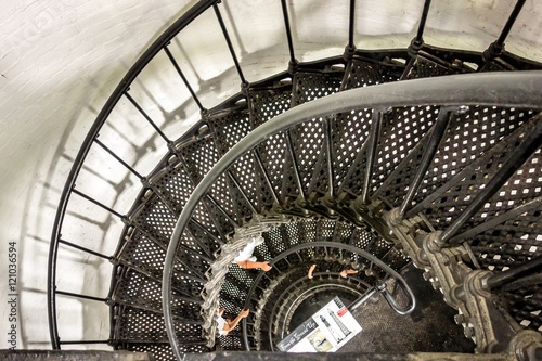 spiral stair to the top of hunting island lighthouse