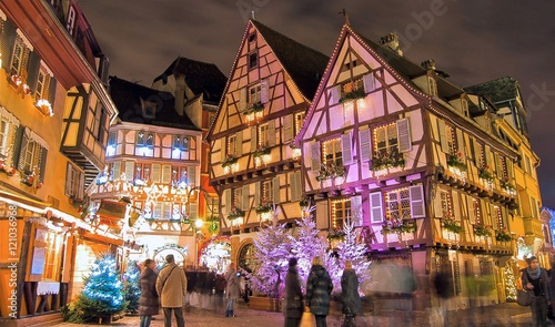 Φωτογραφία Christmas market in Colmar, Alsace, France