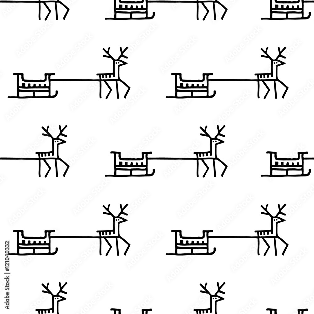Christmas deers. seamless pattern Christmas deers. seamless pattern