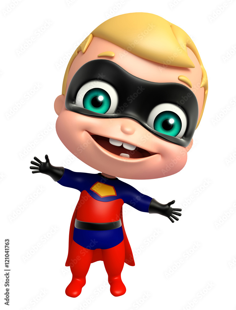 cute superbaby with Happy pose