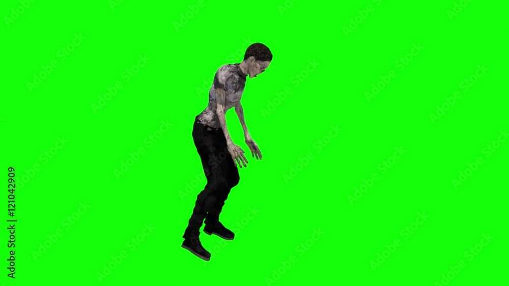 zombie goes on a green background zombie goes on a green background