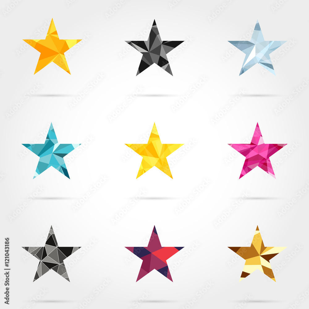 Obraz premium Set of Geometric Shapes Stars