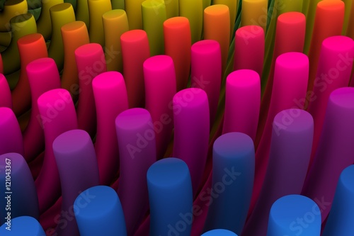 abstract colorful tube background 3d illustration