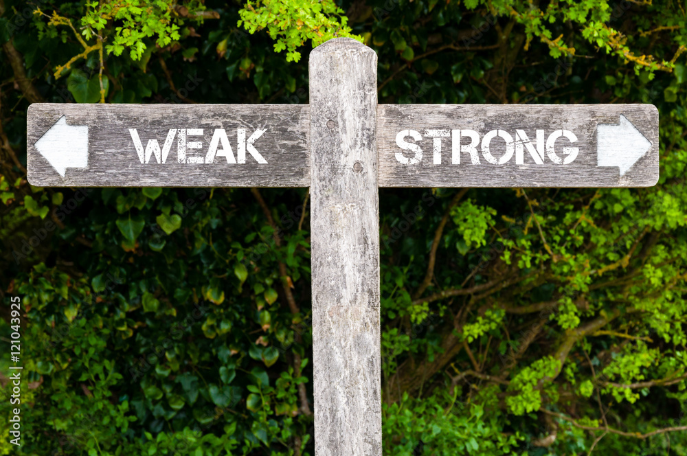 WEAK versus STRONG directional signs
