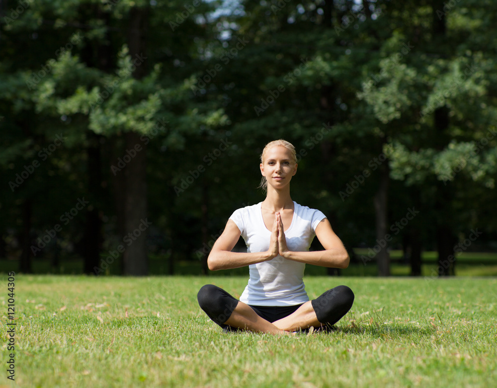 Beautiful woman doing yoga exercises Beautiful woman doing yoga exercises