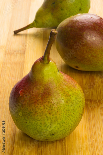 ripe colorful pears