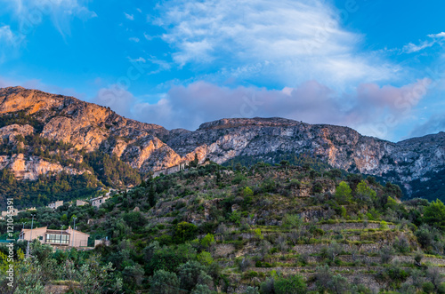 Beautiful panorama of the town Deia on Mallorca, Spain © fschuetz