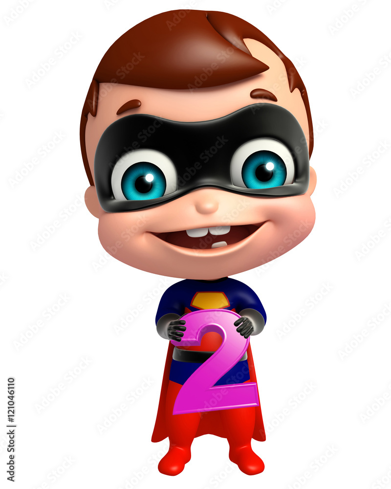 cute superbaby with 2 Digit