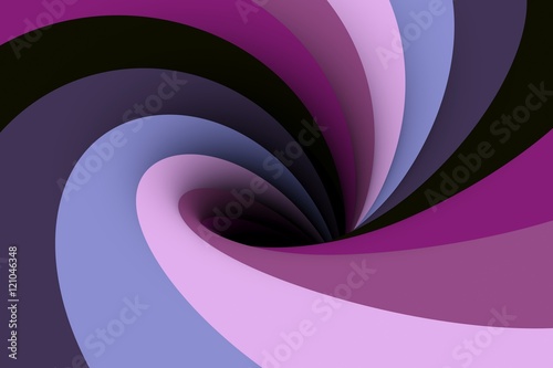 black hole in pink color 3d illustration