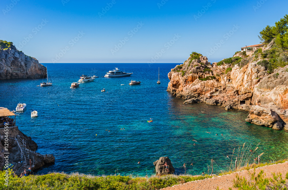 Mittelmeer Insel Spanien Mallorca Bucht Cala Deia