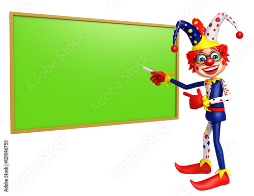 Clown with Green board
