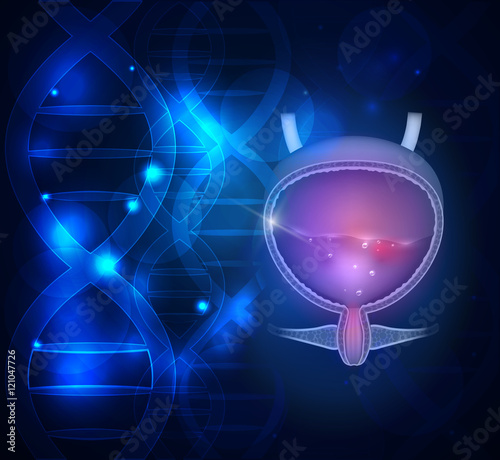 Urinary bladder DNA scientific abstract background