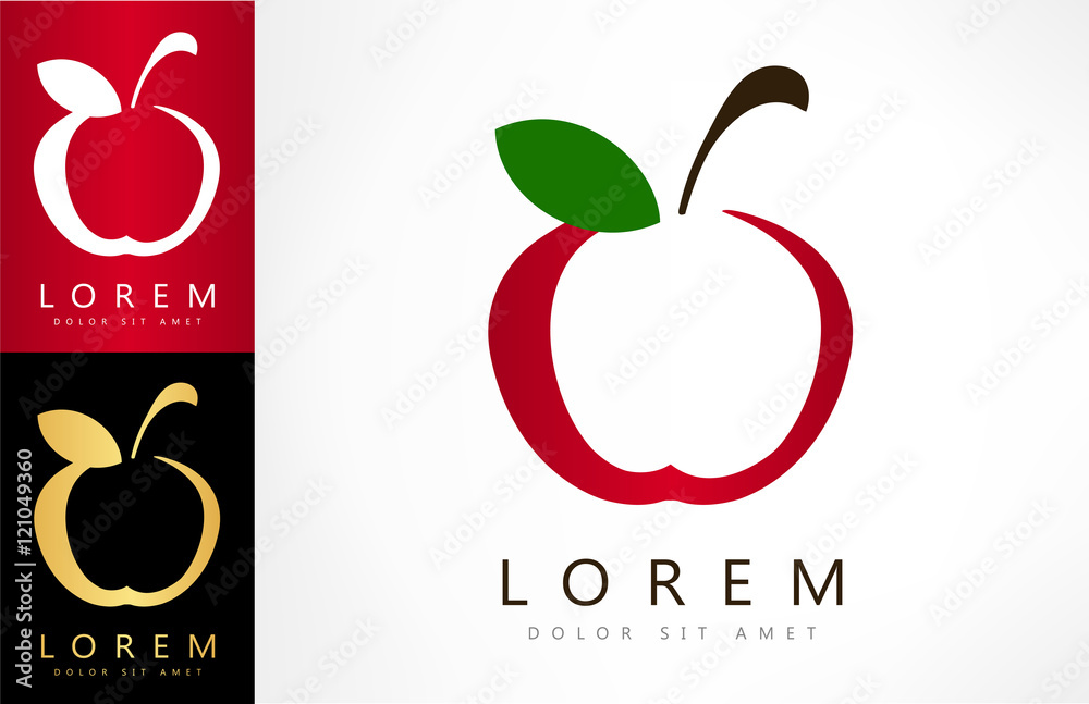 Obraz premium apple vector logo