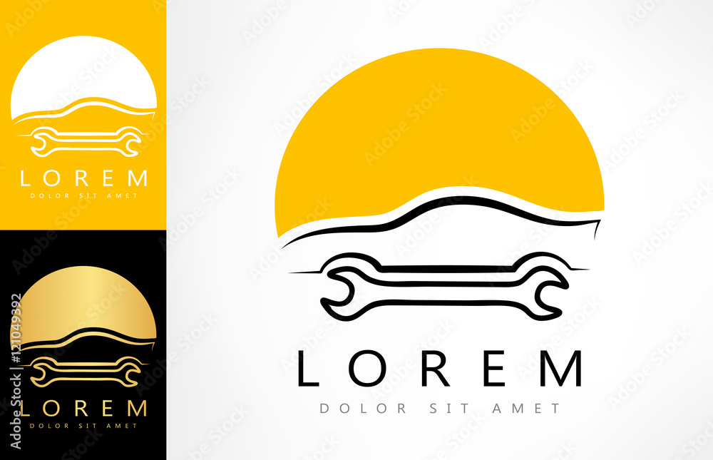 Fototapeta premium Auto repair logo. Vector illustration.
