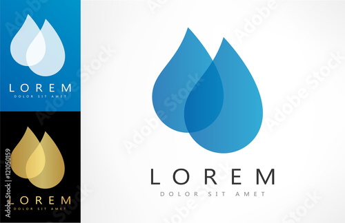 water drop vector logo