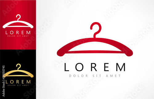 Clothes hanger vector logo
