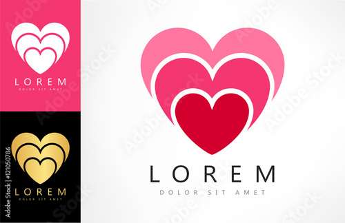 heart shape vector logo