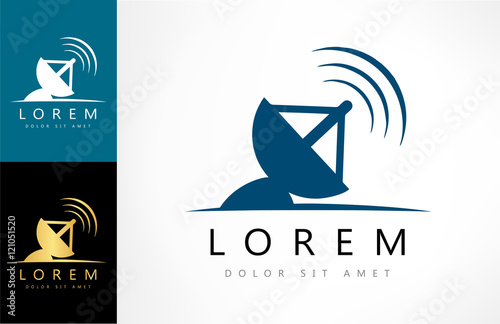 satellite logo vector