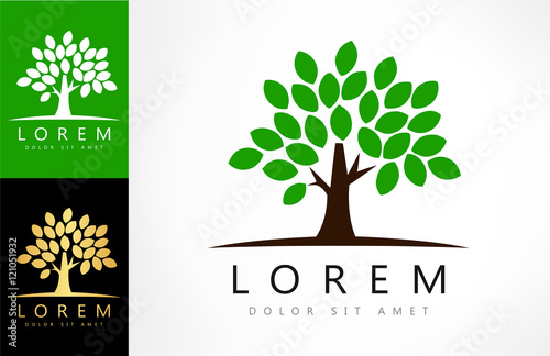 green tree logo vector